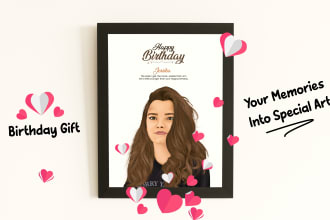 draw amazing realistic vector portrait art from your photo