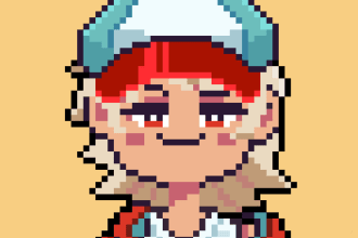 draw anime custom pixel art profile picture for twitch icon
