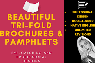 create a beautiful and professional tri fold brochure