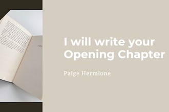 ghostwrite your opening chapter in your novel