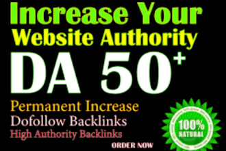 increase your website da and DR 50 plus