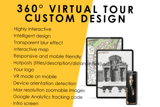 custom design virtual tour interface and program it with pano2vr