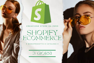 creo da zero il tuo store shopify con tema premium incluso