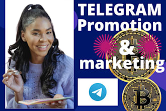 telegram crypto, nft, bitcoin, token marketing and ico website promotion