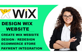 do wix website design or redesign, wix website development and build wix website