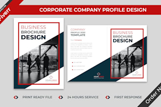 design corporate company profile booklet, catalog, sell sheet, business brochure