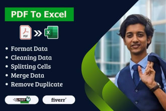 convert PDF to excel or csv