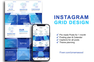 design posts for marketing or social media with captions