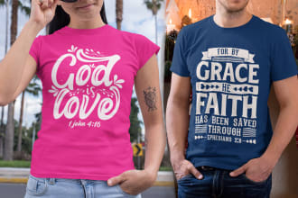 do bulk modern christian church, religious, faith t shirt design