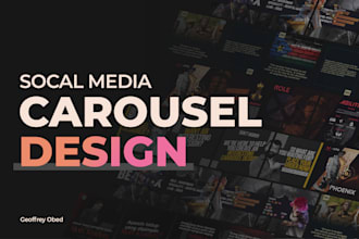 design amazing social media carousel post for your instagram and facebook