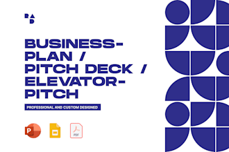 design creative and professional elevator pitch deck