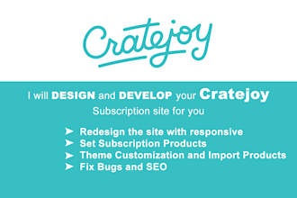 design and develop subbly subscription cratejoy website