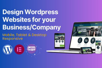 build, design or redesign wordpress website using elementor pro, divi, open ai