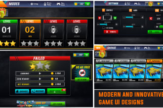 we will design modern  and innovative game UI designs