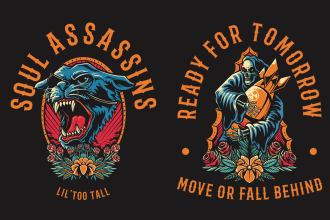 draw awesome old school tattoo design with my style