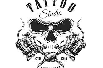 design high quality tattoo logo very fast with super color