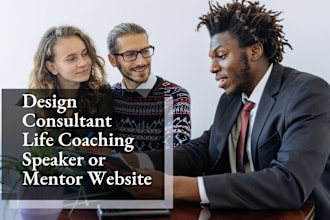 design life coaching website for mentor, speaker gym trainer, consulting website