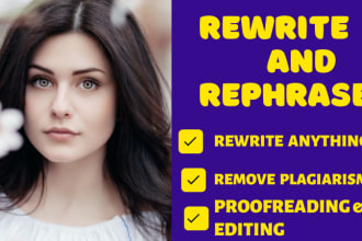 rephrase and rewrite plagiarism free content