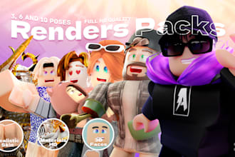 make a pack of roblox render poses for you