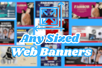 design any sized web banners, flyers, fb ads, and covers
