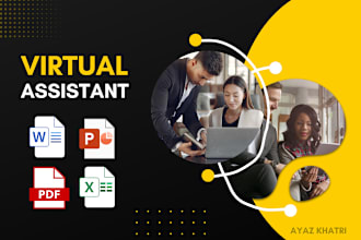 be your administrative virtual assistant and data entry operator