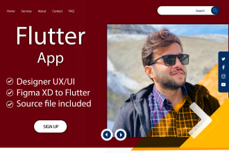 do modern flutter UI design,app design and figma to flutter