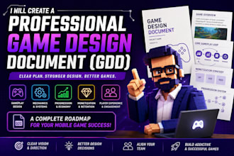 create a game design document gdd for you