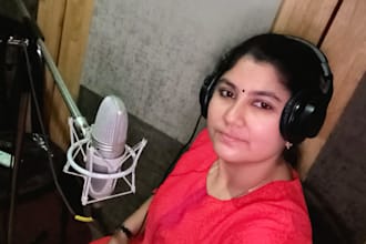deliver professional dubbing n vo for tamil english owning a personal studio