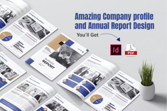 design company profile, annual report and booklet in adobe indesign