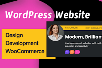 design and develop a wordpress website