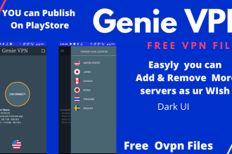 create VPN app for android clear interface ,no junks