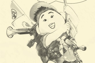 draw your picture or anything and looks Realistic pencil sketch