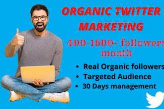 do super fast organic twitter marketing or promotion