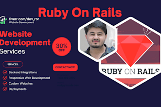 build design n deploy custom ruby on rails web applications