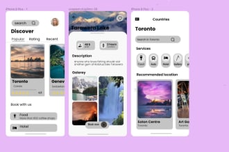 design UI of travel app mobile app and  website