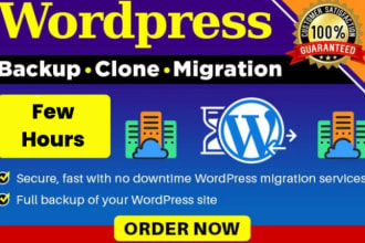 backup, migrate, or transfer wordpress website to a new host