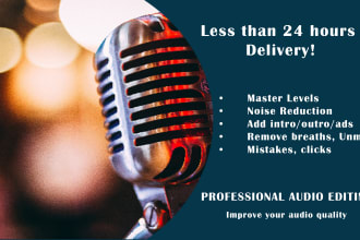 professionally edit and improve your audio and podcast