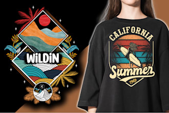 create custom retro vintage t shirt