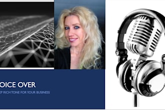 record an american female deep voiceover