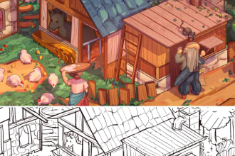 create affordable clean concept art and illustration for you