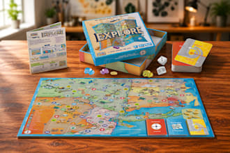 design your complete board game, cards, box and rulebook