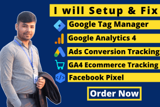 setup google analytics,tag manager,ads conversion tracking