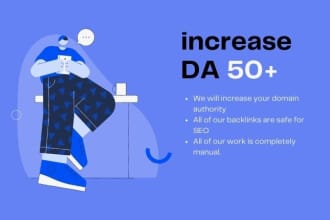 increase moz domain authority da 30 plus with HQ backlinks