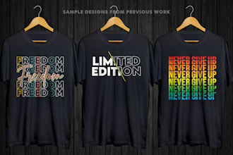 create typography t shirt design and graphic t shirt