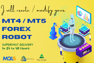create or modify mt4 or mt5 or tradingview forex robot