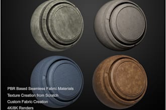 create tileable pbr fabric materials for substance painter