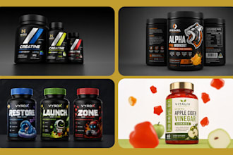 create professional supplement packaging and jar label