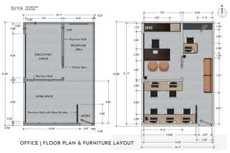 design 2d floor plan with furniture layout