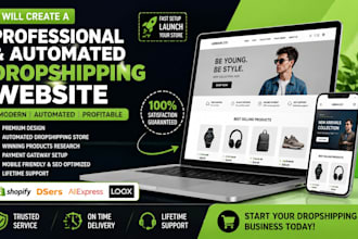 create a professional and automated dropshipping website