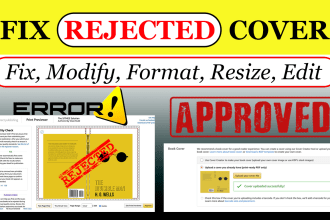 fix, edit, resize, and format amazon kdp, ingram spark cover